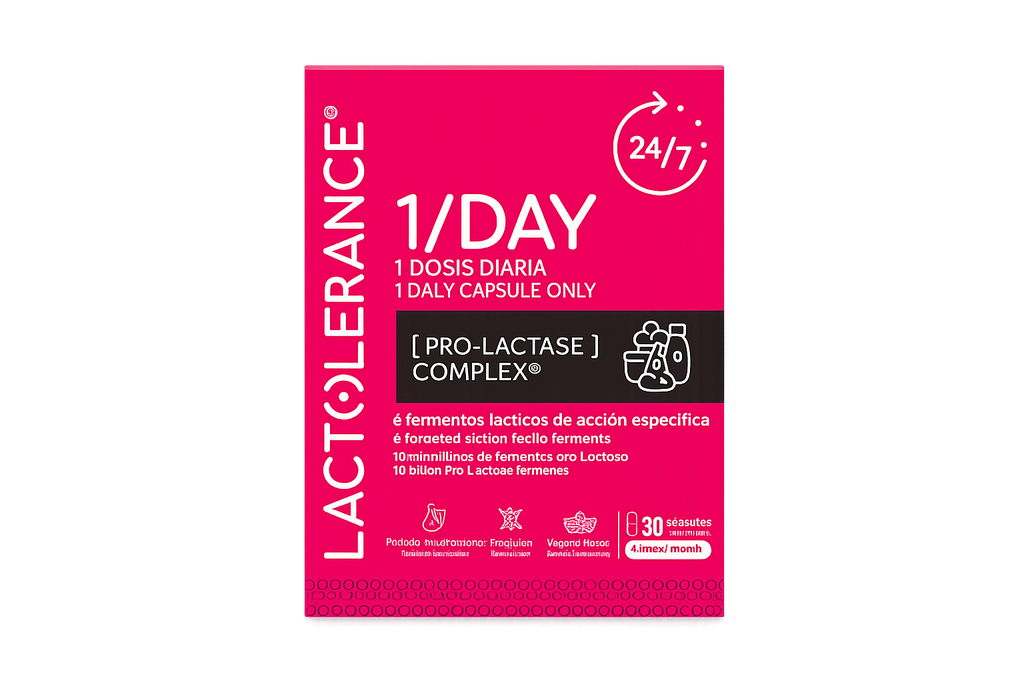 Lactolerance 1/Día - Protección 24 horas  - 30 Cápsulas