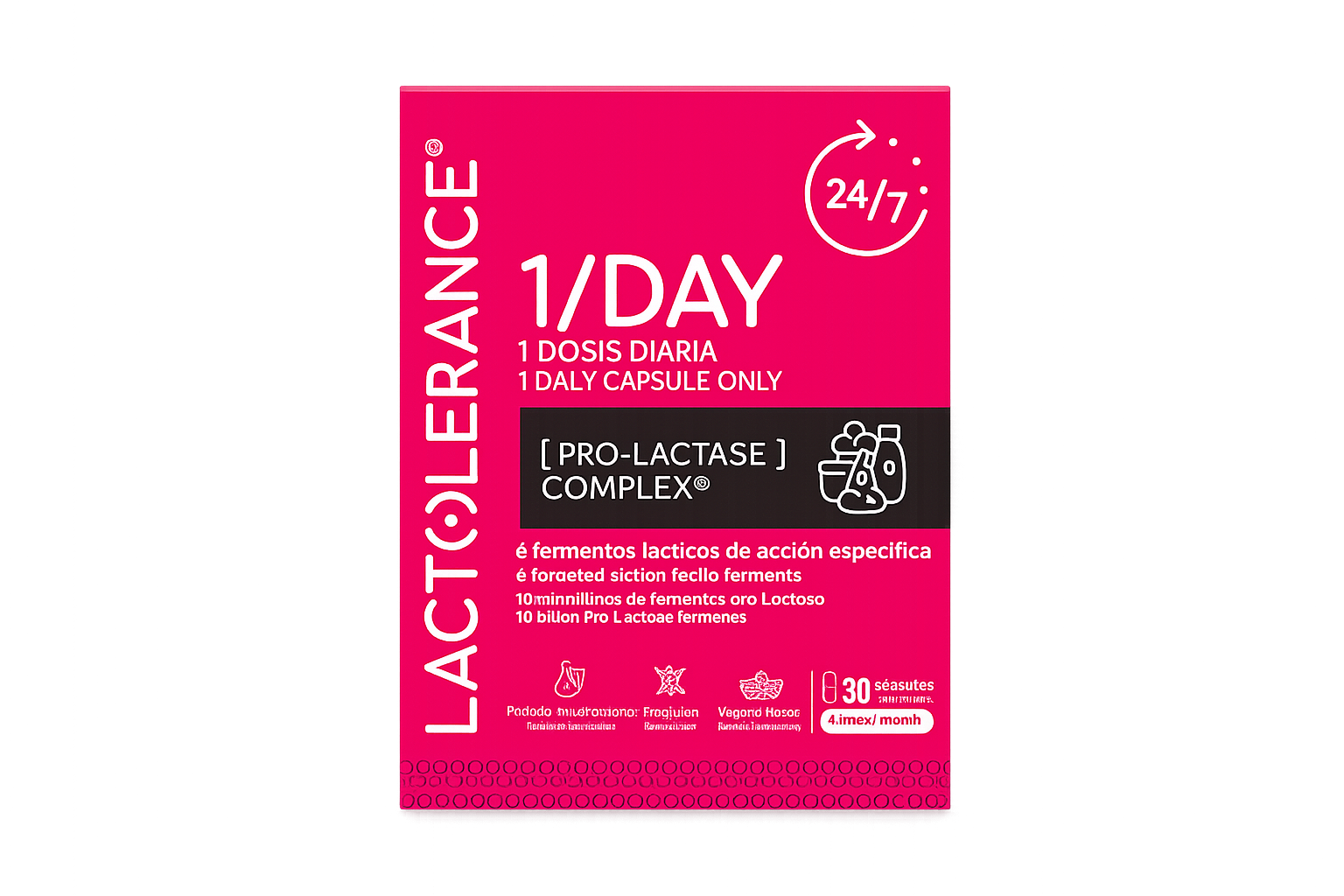 Lactolerance 1/Día - Protección 24 horas  - 30 Cápsulas
