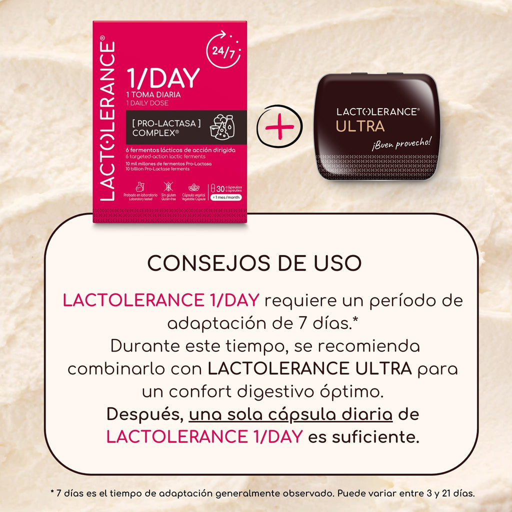 Lactolerance 1/Día - Protección 24 horas  - 30 Cápsulas