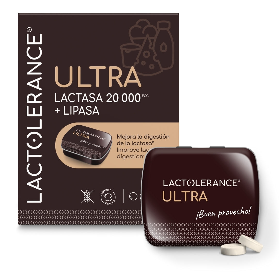 Lactolerance Ultra lactasa (20.000 FCC) y lipasa (500 UI)   - 36 Cápsulas